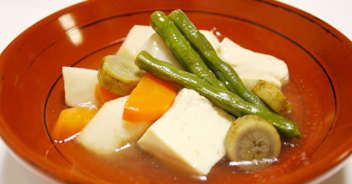 お豆腐と根菜の治部煮風