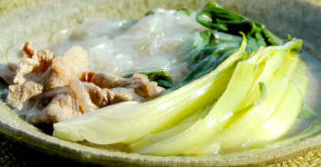 青梗菜と牛肉のスープ煮